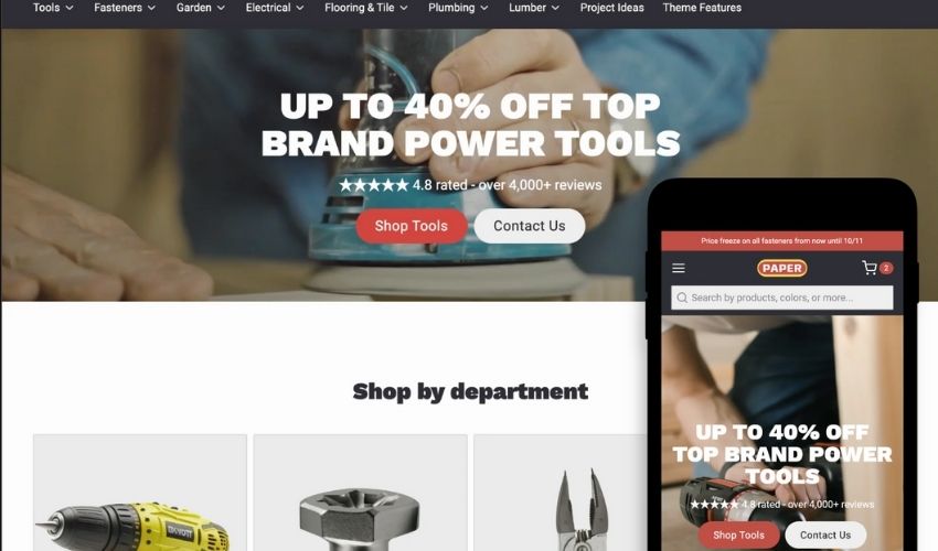 Part preset paper shopify theme