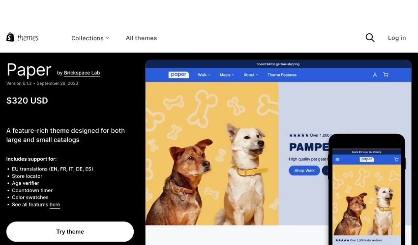 paper shopify theme overview