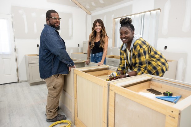 Brandon Parker of Virginia Beach, left, Alison Victoria, center, and Teresa Robinson of Norfolk are one of three teams competing in HGTV's fourth season of "Battle on the Beach." Three teams renovate a beach house and the one that raises the home value the most wins $50,000.