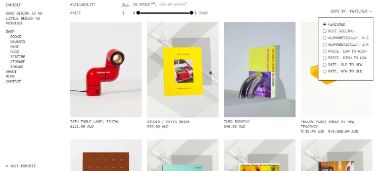 Exhibit Shopify Theme