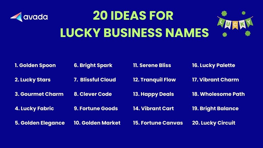 Lucky Business Names List