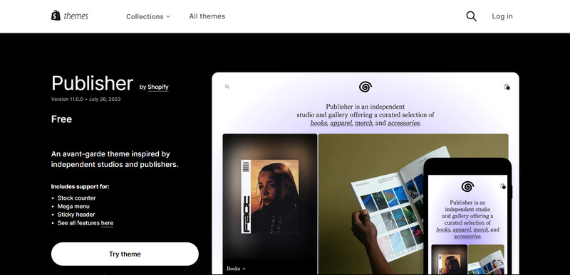 Shopify Publisher Theme Overview