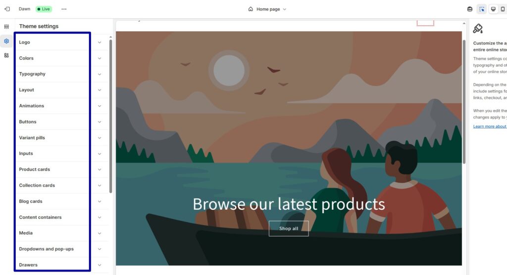 Edit your homepage layout, Add branding elements like logos, colors, and fonts
