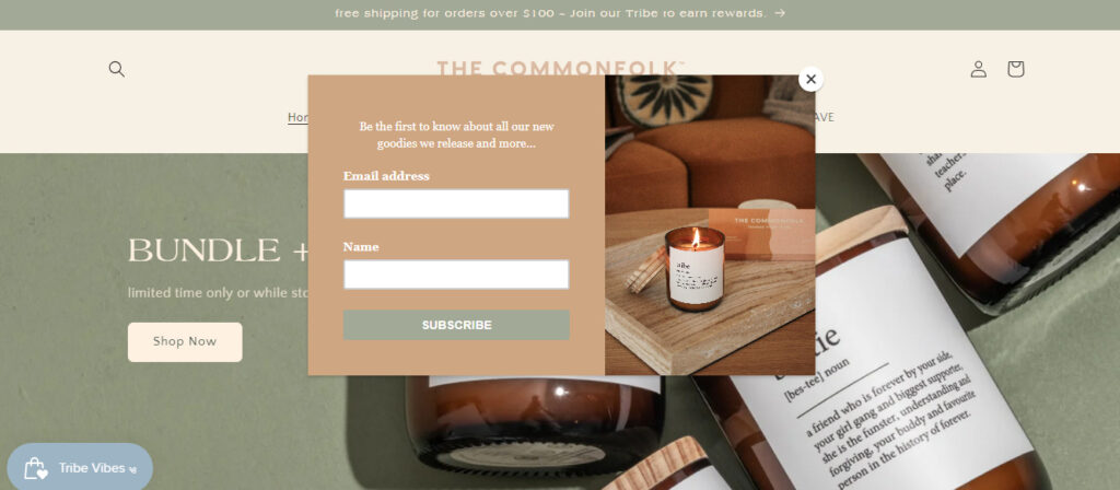 the commonfolk shopify candle business