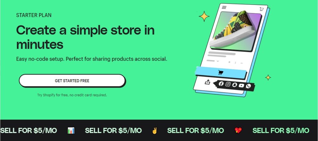 Shopify Starter Plan