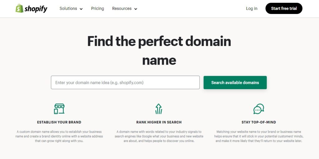 shopify Domain Name