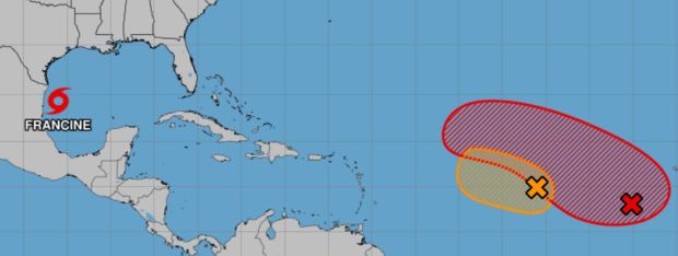 The tropics as of 8 p.m. Monday, Sept. 9, 2024. (National Hurricane Center/Courtesy)