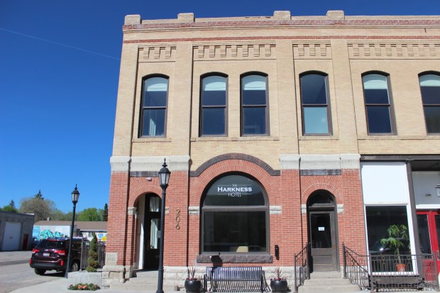 The outside of the Harkness Hotel in Idaho