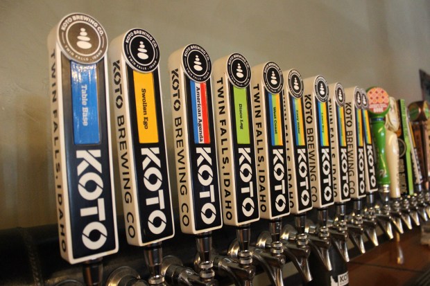 Several types of beer on tap at Koto Brewing Co