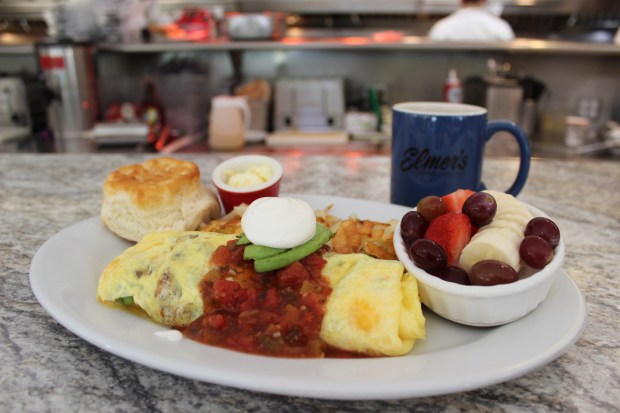 A plate of breakfast food at a diner