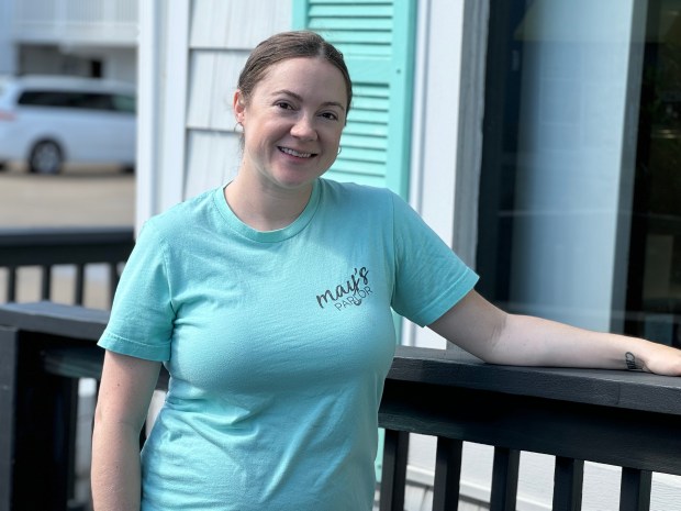 Owner Racheal Browning of May's Parlor is closing the Oceanfront bakery in Sept. while keeping the Norfolk location open. The bakery, located inside a charming beach cottage, is known for its artisan selection of pastry, pies, quiches and sandwiches. (Lee Belote/Freelance)