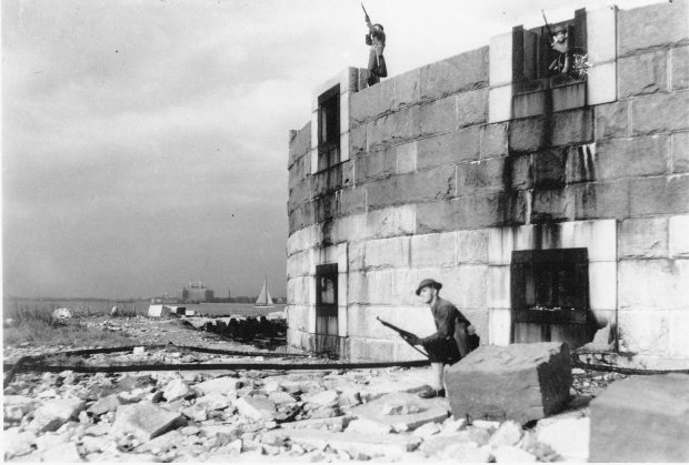 File photo of a 1941 image during World War II, at Fort Wool, Hampton Roads harbor defenses. (Daily Press file photo)