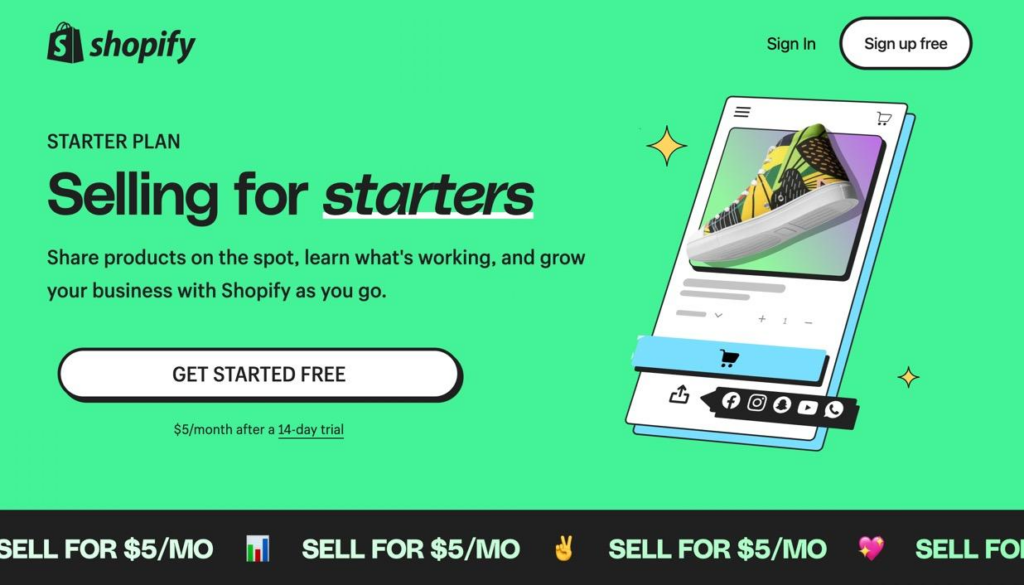 Shopify Starter Plan