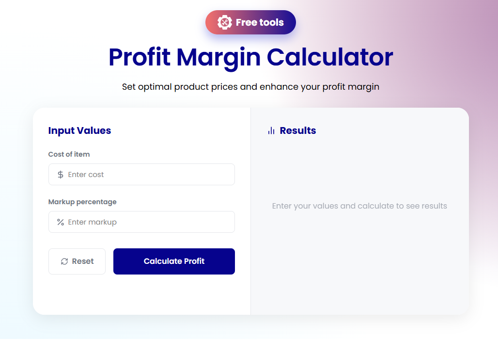 profit margin calculator
