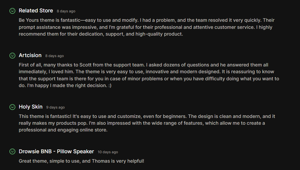 theme shopify premium Customer Reviews